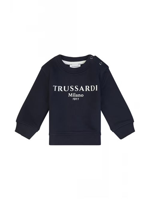Felpa con logo frontale TRUSSARDI JEANS | TIP25012FE/SKLBLUE_NAVY